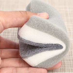 5 pcs, Cleaning Sponge, Double-Sided Scouring Pad