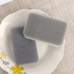 5 pcs, Cleaning Sponge, Double-Sided Scouring Pad